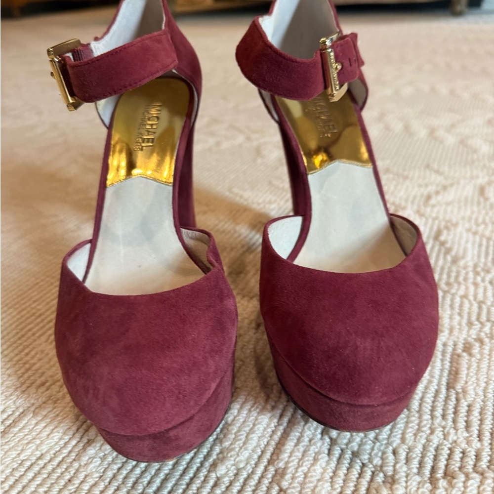 MICHAEL Michael Kors Burgundy Suede Heels